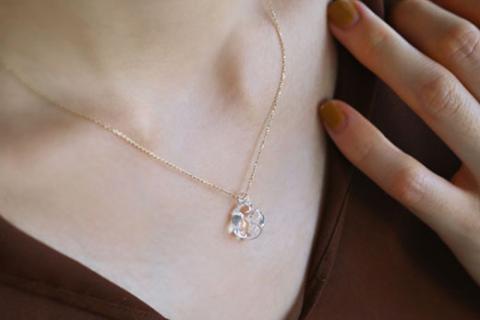 HARIO ネックレス＆ピアス セット「フローリス K10」シリーズ［HAP-FL-N-K10］［HAP-FL-P-K10］｜耐熱 ガラス アクセサリー ハリオ 職人 繊細 フォーマル カジュアル きれいめ おしゃれ 20代 30代 40代 _DL15