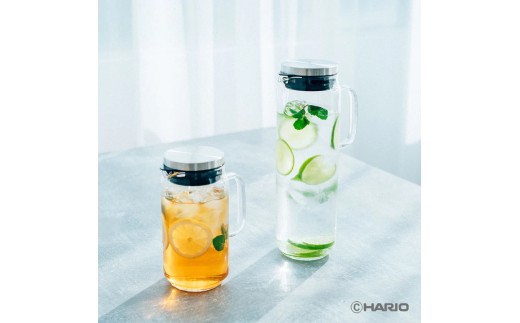 HARIO ウォータージャグ ロングカン [WJCA-1300-HSV] | 耐熱 ガラス HARIO ハリオ 食器 器 キッチン 日用品 キッチン用品 日本製 おしゃれ かわいい 便利 簡単 食洗器可 お茶 中国茶 紅茶 ハーブティ 贈答 プレゼント ギフト 贈り物 お祝 ご褒美 _FU45　※離島への配送不可