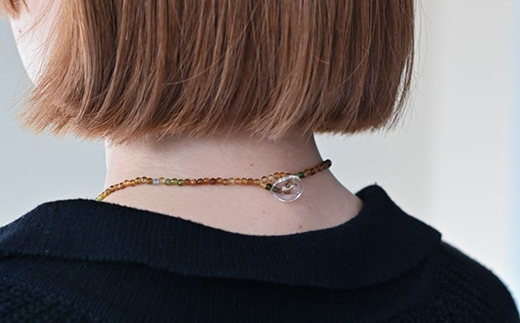 HARIO tane ネックレス 木枯 トルマリン [HATN-KT-N]｜耐熱 ガラス アクセサリー HARIO ハリオ 職人 繊細 フォーマル カジュアル きれいめ おしゃれ かわいい 20代 30代 40代 贈答 プレゼント ギフト 贈り物 お祝 ご褒美 記念品 _FU67　※離島への配送不可