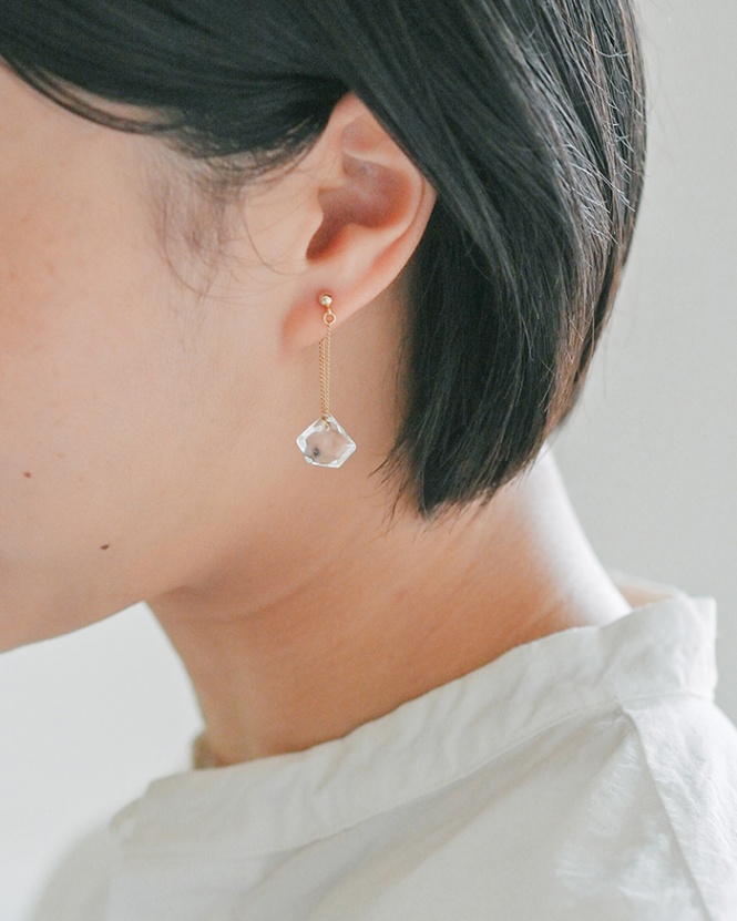 HARIO ピアス ダイヤモンド カレット［HAA-DC-P］ ※離島への配送不可｜耐熱 ガラス アクセサリー ハリオ ランプワークファクトリー 職人 繊細 フォーマル カジュアル きれいめ おしゃれ 20代 30代 40代_FM77