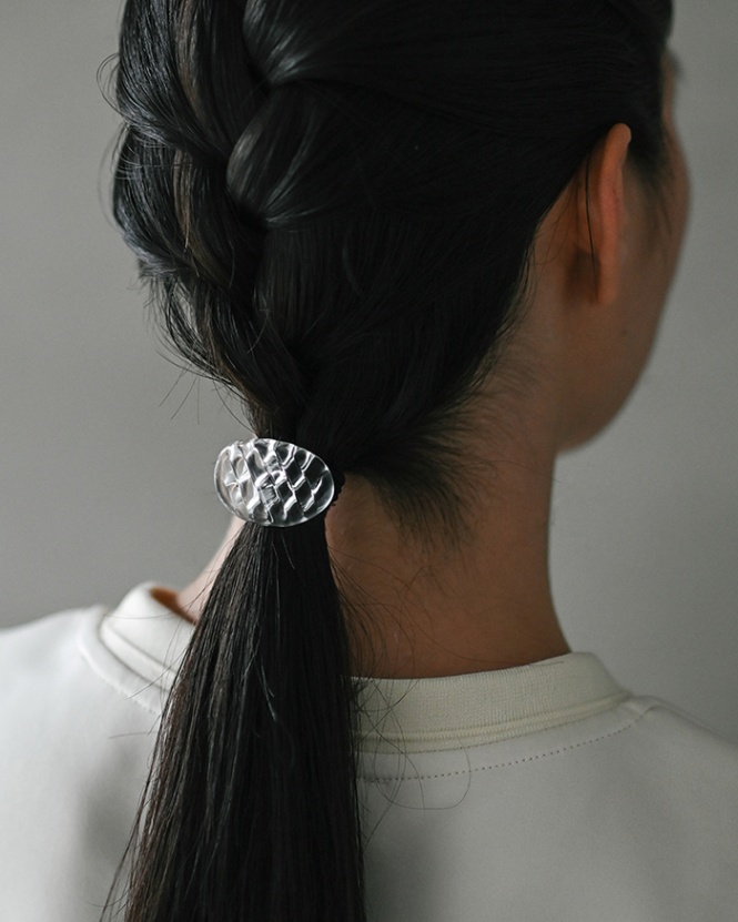 HARIO ヘアゴム コウシモヨウ［HAA-KQ-001H］ ※離島への配送不可｜耐熱 ガラス アクセサリー ハリオ ランプワークファクトリー 職人 繊細 フォーマル カジュアル きれいめ おしゃれ 20代 30代 40代_FM30