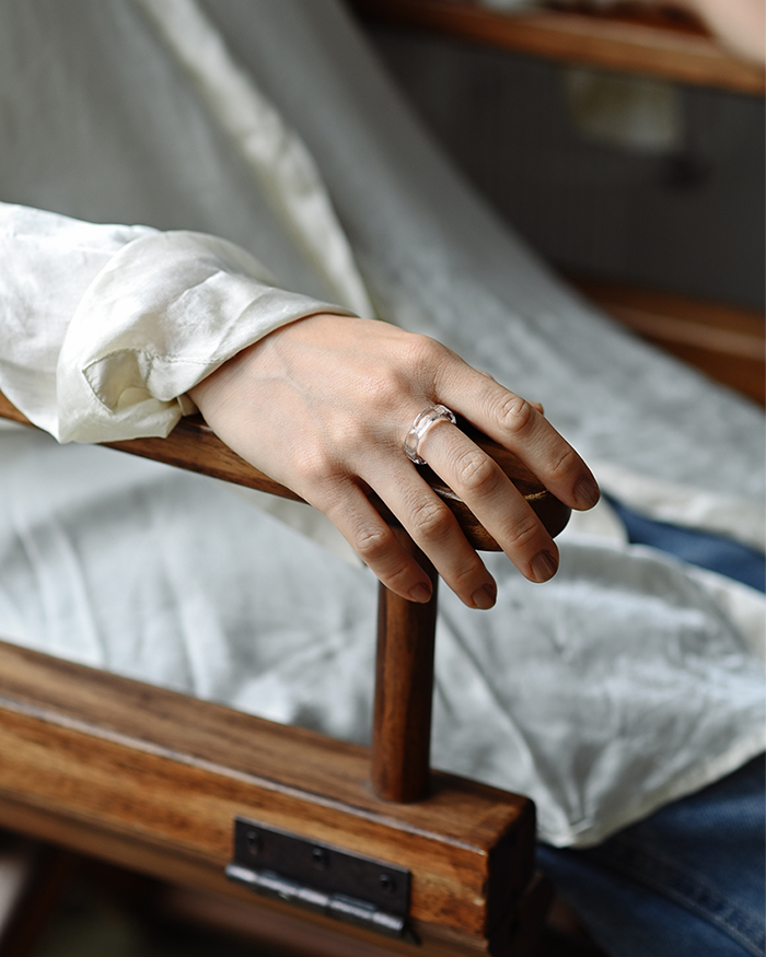 HARIO リング リプル （12-13号）［HAA-RI-001R］ ※離島への配送不可｜耐熱 ガラス アクセサリー 指輪 ハリオ ランプワークファクトリー 職人 繊細 フォーマル カジュアル きれいめ おしゃれ 20代 30代 40代_FM37