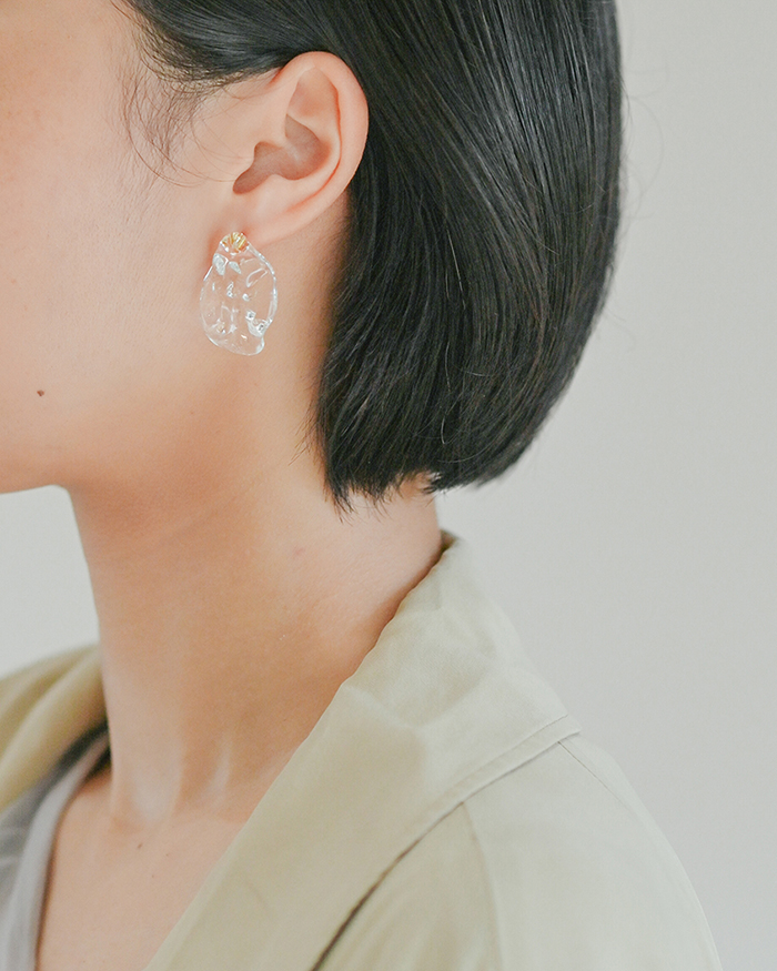 HARIO ピアス シーニック［HAA-SI-P］ ※離島への配送不可｜耐熱 ガラス アクセサリー ハリオ ランプワークファクトリー 職人 繊細 フォーマル カジュアル きれいめ おしゃれ 20代 30代 40代_FM79