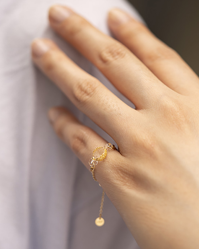 HARIO リング スパークル K10［HAA-SPH-003R-K10］ ※離島への配送不可｜耐熱 ガラス アクセサリー 指輪 ハリオ ランプワークファクトリー 職人 繊細 フォーマル カジュアル きれいめ おしゃれ 20代 30代 40代_FM64