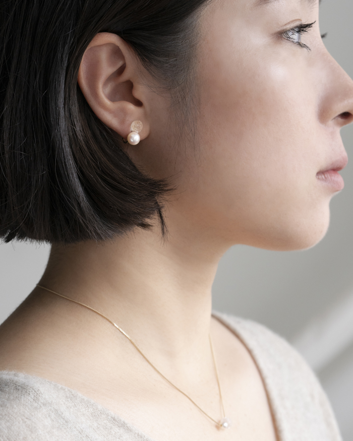 HARIO イヤリング スノーパール K10［HAPR-SP-003E-K10］ ※離島への配送不可｜耐熱 ガラス アクセサリー ハリオ ランプワークファクトリー 職人 繊細 フォーマル カジュアル きれいめ おしゃれ 20代 30代 40代_FM56