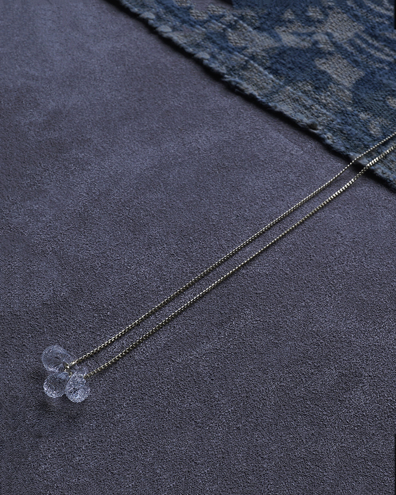 HARIO ネックレス フローズンウォーター［HAW-FW-001N］ ※離島への配送不可｜耐熱 ガラス アクセサリー ハリオ ランプワークファクトリー 職人 繊細 フォーマル カジュアル きれいめ おしゃれ 20代 30代 40代_FI97