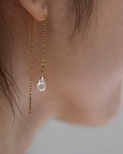 HARIO ピアス フローズンウォーター［HAW-FW-002P］ ※離島への配送不可｜耐熱 ガラス アクセサリー ハリオ ランプワークファクトリー 職人 繊細 フォーマル カジュアル きれいめ おしゃれ 20代 30代 40代_FI98