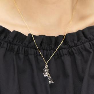 HARIO ネックレス「リリー」シリーズ［HAP-L-001］｜耐熱 ガラス アクセサリー ハリオ ランプワークファクトリー 職人 繊細 フォーマル カジュアル きれいめ おしゃれ 20代 30代 40代 _BD89