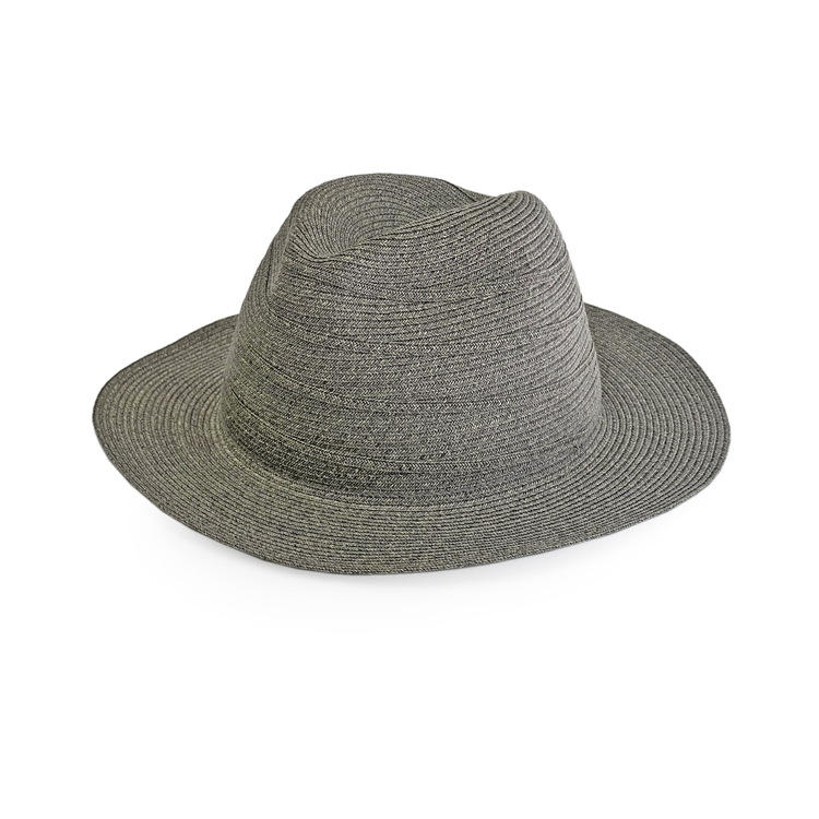 繊細な手仕事により作られた和紙ブレード帽子　ライン中折れハット｜帽子 ハット ブレードハット 和紙 おしゃれ 日よけ ギフト 贈答 プレゼント お祝い ご褒美 ベージュ 黒 グレー 春 夏 秋 軽い 運動会 男性女性 ※2025年4月上旬頃より順次発送予定_FS03