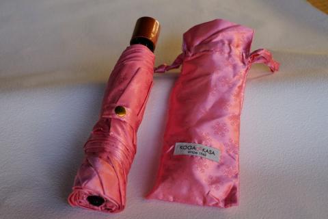 雪華模様の折り畳み傘（サイズ55cm）カラー：ピンク | 傘 かさ 折りたたみ傘 55センチ 雨具 メンズ レディース 兼用 雪の結晶 ピンク おしゃれ かわいい 雨 梅雨 贈答 贈り物 プレゼント 父の日 母の日 お中元 お歳暮 御歳暮 茨城県 古河市 送料無料 _BL04