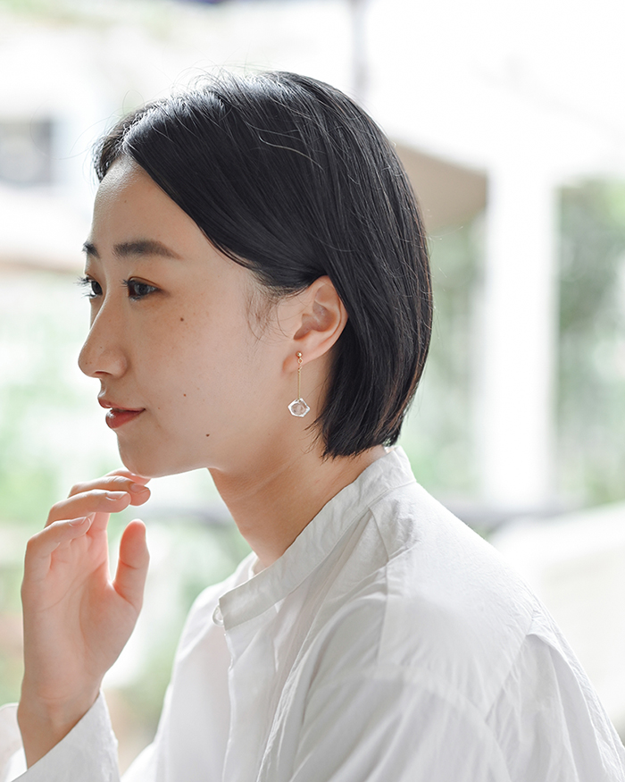 HARIO ピアス ダイヤモンド カレット［HAA-DC-P］ ※離島への配送不可｜耐熱 ガラス アクセサリー ハリオ ランプワークファクトリー 職人 繊細 フォーマル カジュアル きれいめ おしゃれ 20代 30代 40代_FM77