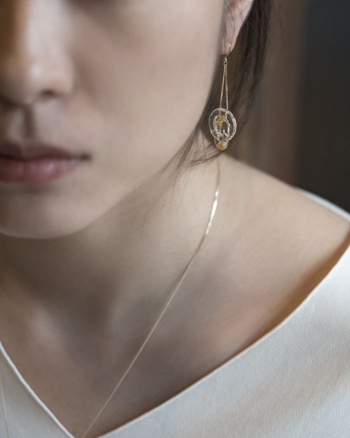 HARIO ピアス エターナル K10［HAA-ETH-002P-K10］ ※離島への配送不可｜耐熱 ガラス アクセサリー ハリオ ランプワークファクトリー 職人 繊細 フォーマル カジュアル きれいめ おしゃれ 20代 30代 40代_FM62