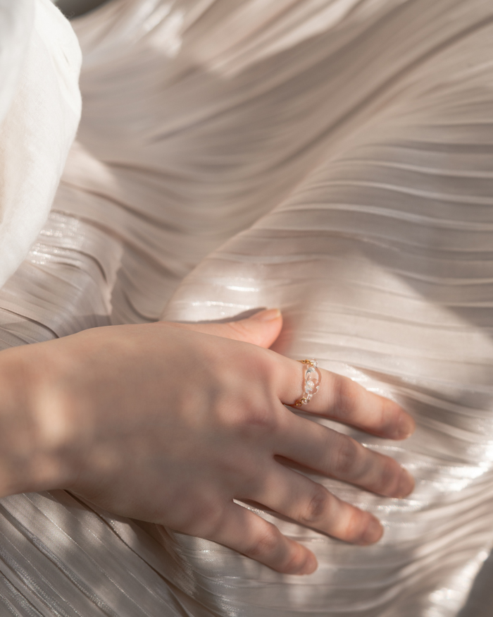 HARIO リング ハモン［HAA-HA-003R］ ※離島への配送不可｜耐熱 ガラス アクセサリー 指輪 ハリオ ランプワークファクトリー 職人 繊細 フォーマル カジュアル きれいめ おしゃれ 20代 30代 40代_FM42