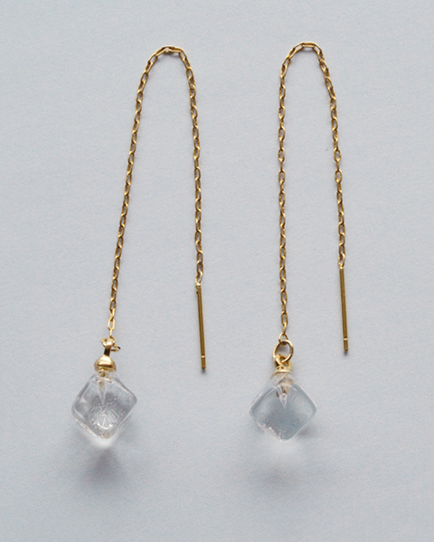 HARIO ピアス メルティーキューブ［HAA-MC-002P］ ※離島への配送不可｜耐熱 ガラス アクセサリー ハリオ ランプワークファクトリー 職人 繊細 フォーマル カジュアル きれいめ おしゃれ 20代 30代 40代_FM12