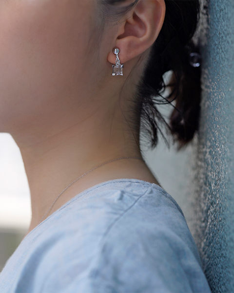 HARIO イヤリング ムーンライト［HAA-ML-003E］ ※離島への配送不可｜耐熱 ガラス アクセサリー ハリオ ランプワークファクトリー 職人 繊細 フォーマル カジュアル きれいめ おしゃれ 20代 30代 40代_FM21