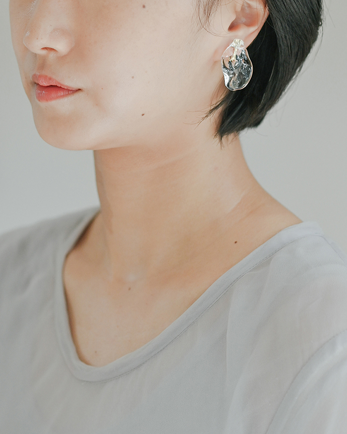 HARIO イヤリング シーニック［HAA-SI-E］ ※離島への配送不可｜耐熱 ガラス アクセサリー ハリオ ランプワークファクトリー 職人 繊細 フォーマル カジュアル きれいめ おしゃれ 20代 30代 40代_FM80