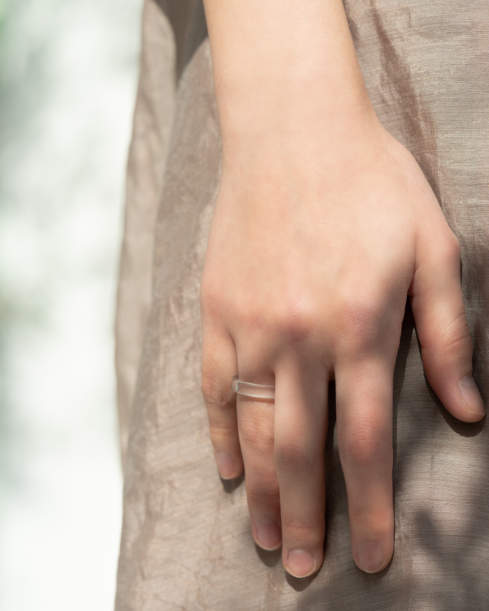 HARIO リング スモーク (12-13号）［HAA-SK-001R］ ※離島への配送不可｜耐熱 ガラス アクセサリー 指輪 ハリオ ランプワークファクトリー 職人 繊細 フォーマル カジュアル きれいめ おしゃれ 20代 30代 40代_FM43