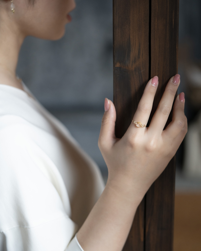 HARIO リング スパークル K10［HAA-SPH-003R-K10］ ※離島への配送不可｜耐熱 ガラス アクセサリー 指輪 ハリオ ランプワークファクトリー 職人 繊細 フォーマル カジュアル きれいめ おしゃれ 20代 30代 40代_FM64