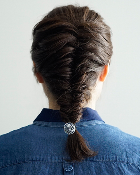 HARIO ヘアゴム ウェーブビーズ［HAA-WB-003H］ ※離島への配送不可｜耐熱 ガラス アクセサリー ハリオ ランプワークファクトリー 職人 繊細 フォーマル カジュアル きれいめ おしゃれ 20代 30代 40代_FM33