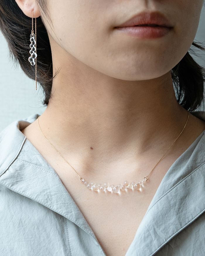 HARIO ピアス グロス K10［HAW-G-P-K10］ ※離島への配送不可｜耐熱 ガラス アクセサリー ハリオ ランプワークファクトリー 職人 繊細 フォーマル カジュアル きれいめ おしゃれ 20代 30代 40代_FM50