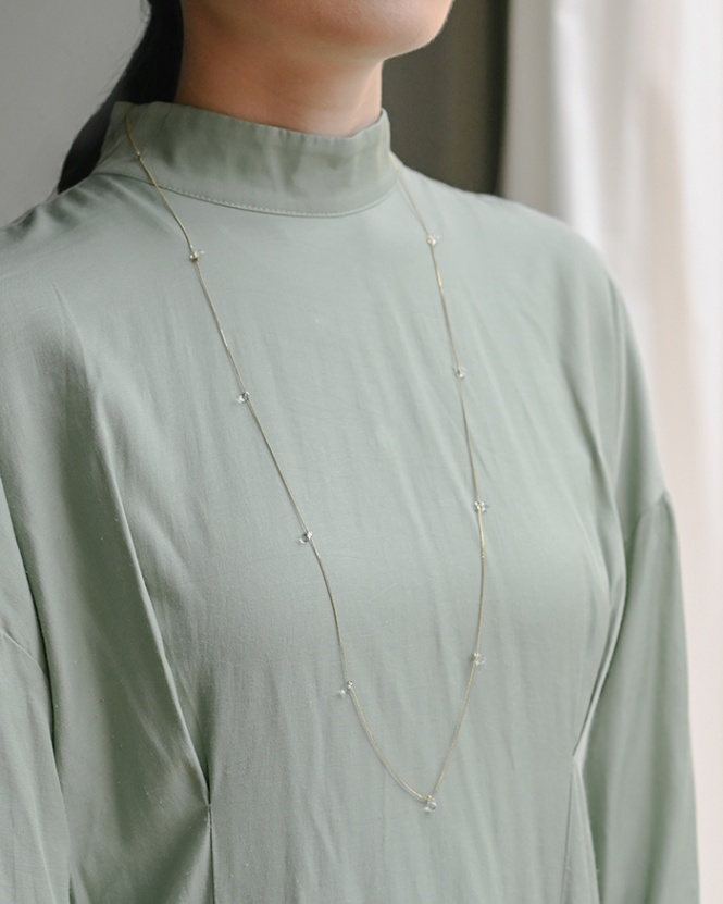 HARIO ネックレス リトルティアーズGP［HAW-LT-N-GP］ ※離島への配送不可｜耐熱 ガラス アクセサリー ハリオ ランプワークファクトリー 職人 繊細 フォーマル カジュアル きれいめ おしゃれ 20代 30代 40代_FI93