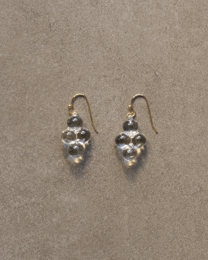 HARIO ピアス ロゼ［HAW-RZ-001P］｜耐熱 ガラス アクセサリー ハリオ ランプワークファクトリー 職人 繊細 フォーマル カジュアル きれいめ おしゃれ 20代 30代 40代人気 国産 手作り ハンドメイド 茨城県 古河市 送料無料 贈答 記念品 お祝 ギフト _FI99