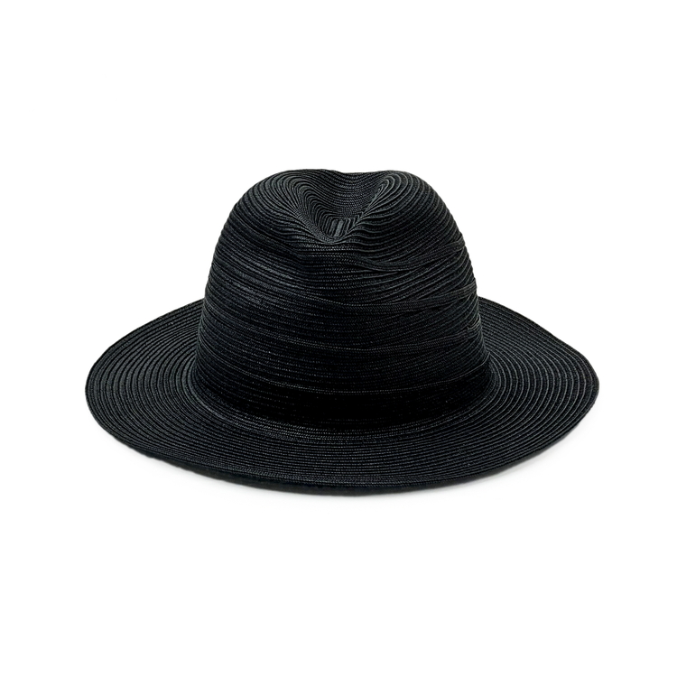 繊細な手仕事により作られた和紙ブレード帽子　ライン中折れハット｜帽子 ハット ブレードハット 和紙 おしゃれ 日よけ ギフト 贈答 プレゼント お祝い ご褒美 ベージュ 黒 グレー 春 夏 秋 軽い 運動会 男性女性 ※2025年4月上旬頃より順次発送予定_FS03