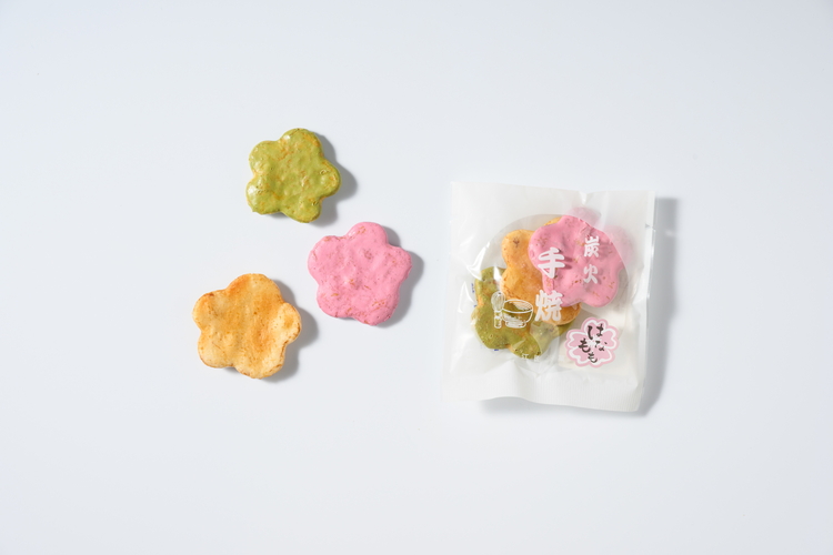 はなももせんべいミックス（3枚入り×10袋） | 煎餅 和菓子 せんべい センベイ 菓子 おやつ お茶請け 手焼き 手作り 詰合せ 詰め合わせセット 食べ比べ 花桃 3種 工場直送 老舗 茨城県 古河市_DU07