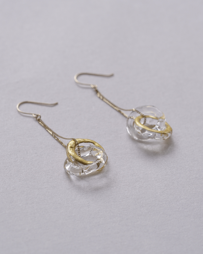 HARIO ピアス エターナル K10［HAA-ETH-002P-K10］ ※離島への配送不可｜耐熱 ガラス アクセサリー ハリオ ランプワークファクトリー 職人 繊細 フォーマル カジュアル きれいめ おしゃれ 20代 30代 40代_FM62