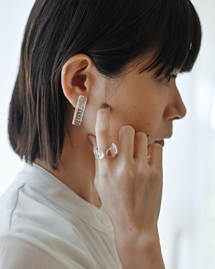 HARIO リング アイシクル［HAA-IL-R］ ※離島への配送不可｜耐熱 ガラス アクセサリー 指輪 ハリオ ランプワークファクトリー 職人 繊細 フォーマル カジュアル きれいめ おしゃれ 20代 30代 40代_FM70