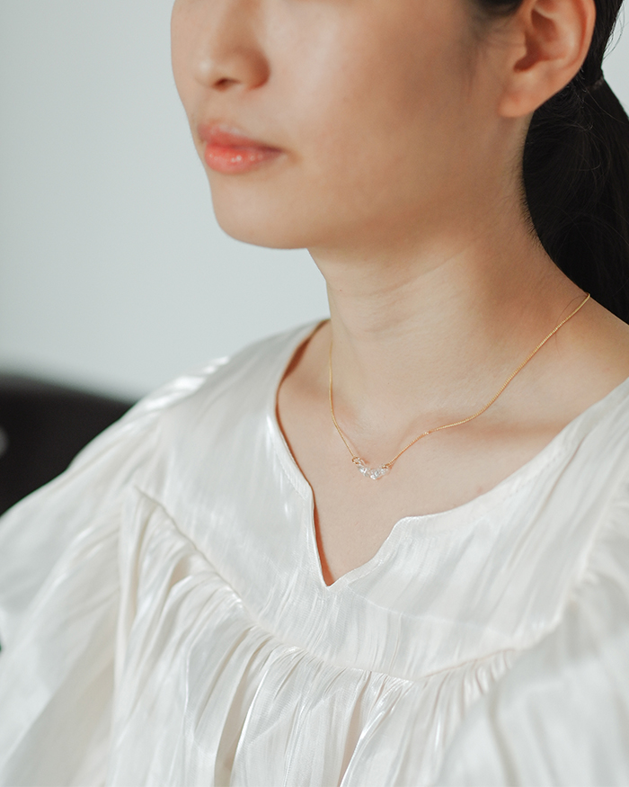 HARIO ネックレス カラム［HAA-KM-004N］ ※離島への配送不可｜耐熱 ガラス アクセサリー ハリオ ランプワークファクトリー 職人 繊細 フォーマル カジュアル きれいめ おしゃれ 20代 30代 40代_FM14