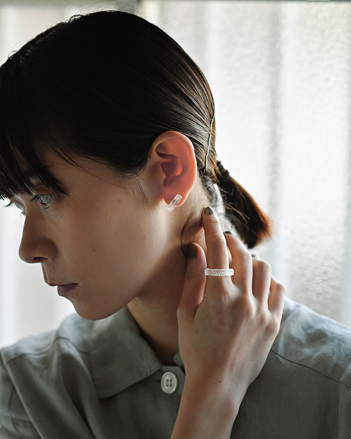 HARIO リング シーパウダー［HAA-PW-R］ ※離島への配送不可｜耐熱 ガラス アクセサリー 指輪 ハリオ ランプワークファクトリー 職人 繊細 フォーマル カジュアル きれいめ おしゃれ 20代 30代 40代_FM73