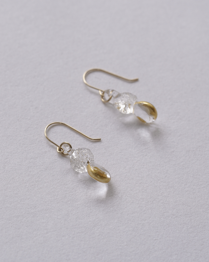 HARIO ピアス スパークル K10［HAA-SPH-002P-K10］ ※離島への配送不可｜耐熱 ガラス アクセサリー ハリオ ランプワークファクトリー 職人 繊細 フォーマル カジュアル きれいめ おしゃれ 20代 30代 40代_FM63