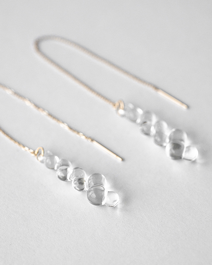 HARIO ピアス グロス K10［HAW-G-P-K10］ ※離島への配送不可｜耐熱 ガラス アクセサリー ハリオ ランプワークファクトリー 職人 繊細 フォーマル カジュアル きれいめ おしゃれ 20代 30代 40代_FM50