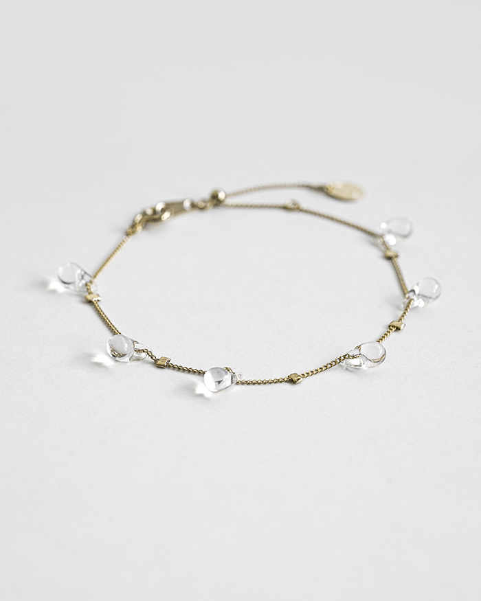 HARIO ブレスレット リトルティアーズ［HAW-LT-B］ ※離島への配送不可｜耐熱 ガラス アクセサリー バングル ハリオ ランプワークファクトリー 職人 繊細 フォーマル カジュアル きれいめ おしゃれ 20代 30代 40代_FM29