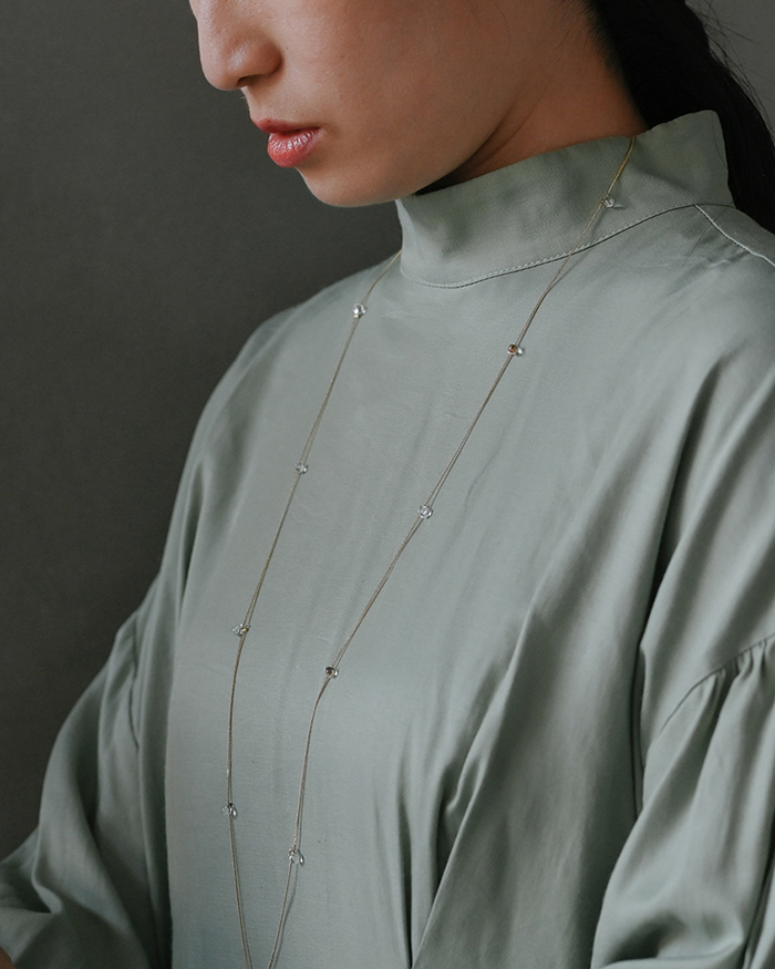 HARIO ネックレス リトルティアーズGP［HAW-LT-N-GP］ ※離島への配送不可｜耐熱 ガラス アクセサリー ハリオ ランプワークファクトリー 職人 繊細 フォーマル カジュアル きれいめ おしゃれ 20代 30代 40代_FI93