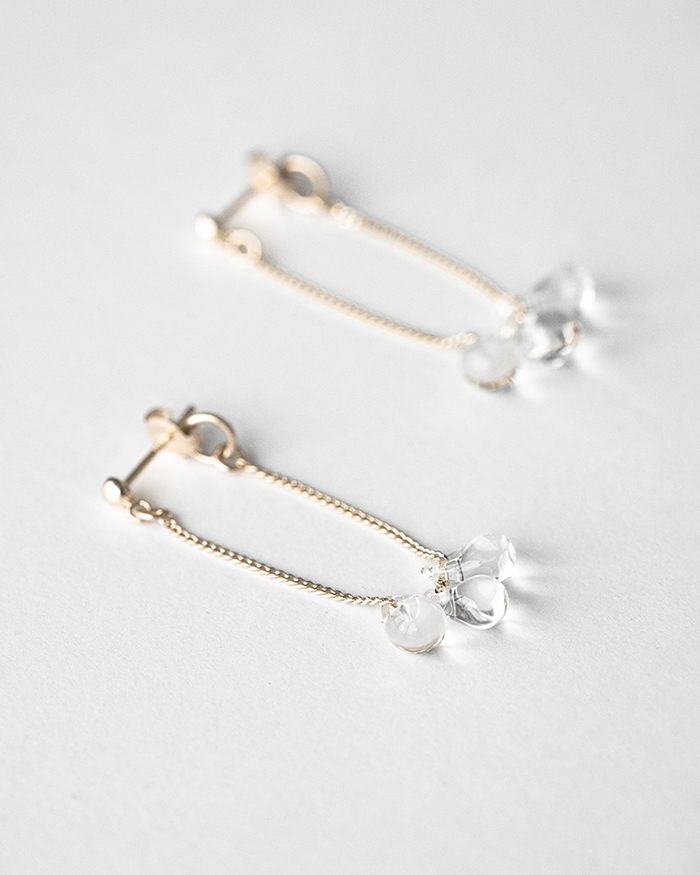 HARIO ピアス リトルティアーズ K10［HAW-LT-P-K10］ ※離島への配送不可｜耐熱 ガラス アクセサリー ハリオ ランプワークファクトリー 職人 繊細 フォーマル カジュアル きれいめ おしゃれ 20代 30代 40代_FM51