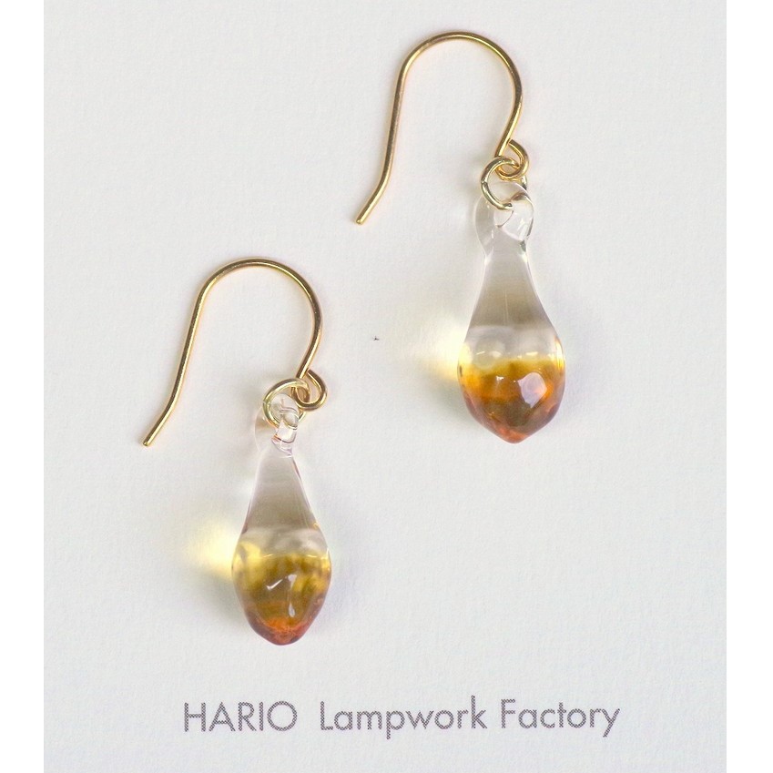 こがこもれびあーと　ピアス（フラム） | 耐熱 ガラス アクセサリー ランプワークファクトリー 職人 繊細 フォーマル カジュアル ピアス 20代 30代 40代 _DP66