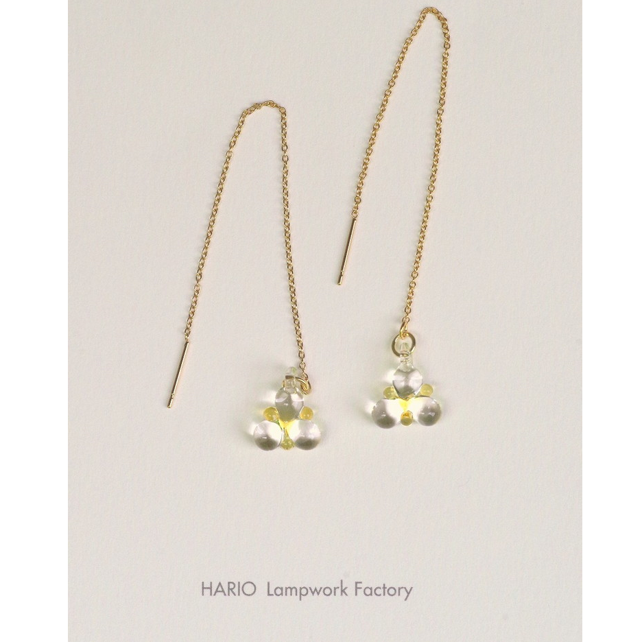 こがこもれびあーと　ピアス（ホタル） | 耐熱 ガラス アクセサリー ランプワークファクトリー 職人 繊細 フォーマル カジュアル ピアス 20代 30代 40代 _DP67