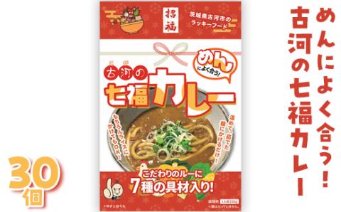 めんによく合う！古河の七福カレー（レトルトカレー：30個） ※沖縄・離島への配送不可 ※着日指定不可 | カレー レトルト 30個 惣菜 ご飯のお供 麺 ご当地グルメ ギフト 贈答 贈り物 プレゼント お中元 お歳暮 茨城県 古河市 直送 農家直送 産地直送 送料無料 _BU03