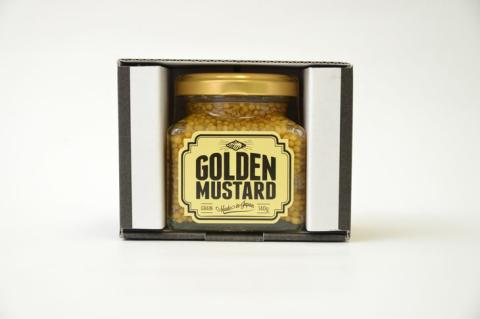 ゴールデンマスタード　1個入り ギフトBOX（ゴールド） ｜ 調味料 マスタード からし 洋からし おいしい ギフト 贈答 贈り物 プレゼント 記念日 記念品 ご褒美 お祝 お中元 お歳暮 茨城県 古河市 _DS04