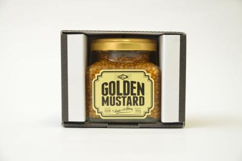 ゴールデンマスタード　1個入りギフトBOX（ブラック） ｜ 調味料 マスタード からし 洋からし おいしい ギフト 贈答 贈り物 プレゼント 記念日 記念品 ご褒美 お祝 お中元 お歳暮 茨城県 古河市 _DS05