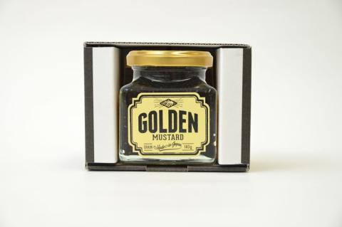 ゴールデンマスタード　1個入りギフトBOX（マーレ） ｜ 調味料 マスタード からし 洋からし おいしい ギフト 贈答 贈り物 プレゼント 記念日 記念品 ご褒美 お祝 お中元 お歳暮 茨城県 古河市 _DS06