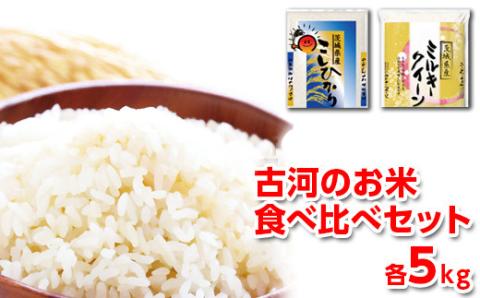 [新米]令和6年産 古河のお米食べ比べセット(コシヒカリ・ミルキークイーン)計10kg | 米 こめ コメ 10キロ 精米 食べ比べ 食べくらべ こしひかり コシヒカリ ミルキークイーン みるきーくいーん 古河市産 茨城県産 贈答 贈り物 プレゼント 茨城県 古河市 直送 農家直送 産地直送 送料無料 _DP04