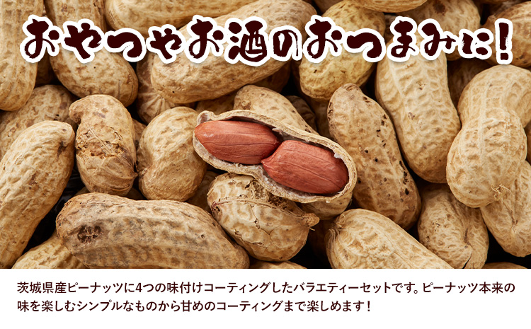 【水川商店謹製】ピーナツ豆菓子 4種 セット 大柿 ココア チーズ 味付き 株式会社TMO結城《30日以内に出荷予定(土日祝除く)》 茨城県 結城市 おつまみ つまみ 柿ピー おやつ 詰合せ 豆類---yuki_tmo_3_4s---