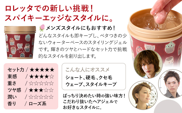 ヘアジェル ロレッタ ハードゼリー 300g 《30日以内に出荷予定(土日祝除く)》茨城県 結城市 化粧品 ヘア ジェル loretta ショート くせ毛 スタイルキープ スタイリング ゼリー【配送不可地域あり】（沖縄・離島）---yuki_s_28_300g---