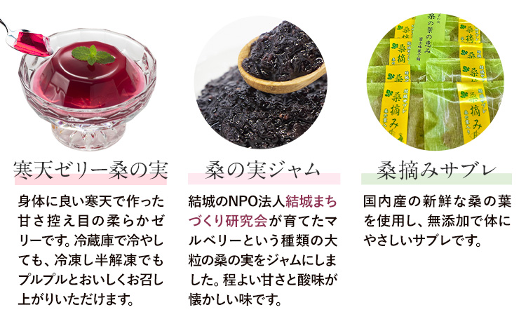 和菓子 御手杵 ようかん マルベリー「桑」三昧 富士峰菓子舗《90日以内に出荷予定(土日祝除く)》茨城県 結城市　 和菓子 スイーツ 詰め合わせ ようかん 緑茶 練りようかん 塩ようかん まんじゅう サブレ 寒天ゼリー 桑の実 ジャム 桑 茶---yuki_fjk_6_s3---