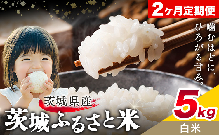 米 茨城 ふるさと米 白米 5kg 5kg×1袋 2回お届け 定期便《お申し込み月の翌月から出荷開始》茨城県 結城市 米 国産 お米 おこめ お弁当 おにぎり---yuki_local_20_5kg2tei---