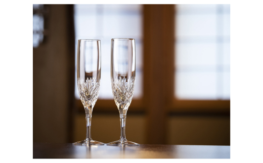 カガミクリスタルのペアシャンパングラス〈ボナール〉KWP250-2532 | 江戸切子 ワイン グラス キレイ 上品 お祝い プレゼント 記念日 ギフト ご褒美 オリジナル 日本土産 クリスタルガラス グラス コップ 伝統 日本製 プレゼント 贈り物 卒業祝い 就職祝い 記念品 贈答品 茨城県 龍ケ崎市