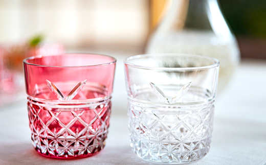 カガミクリスタルの江戸切子 ペア冷酒杯「結」TPS736-2948-AC